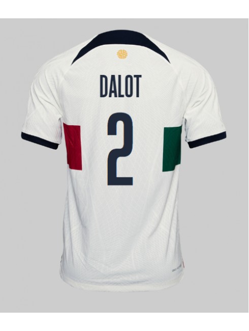 Portugal Diogo Dalot #2 Replika Borta Kläder VM 2022 Kortärmad